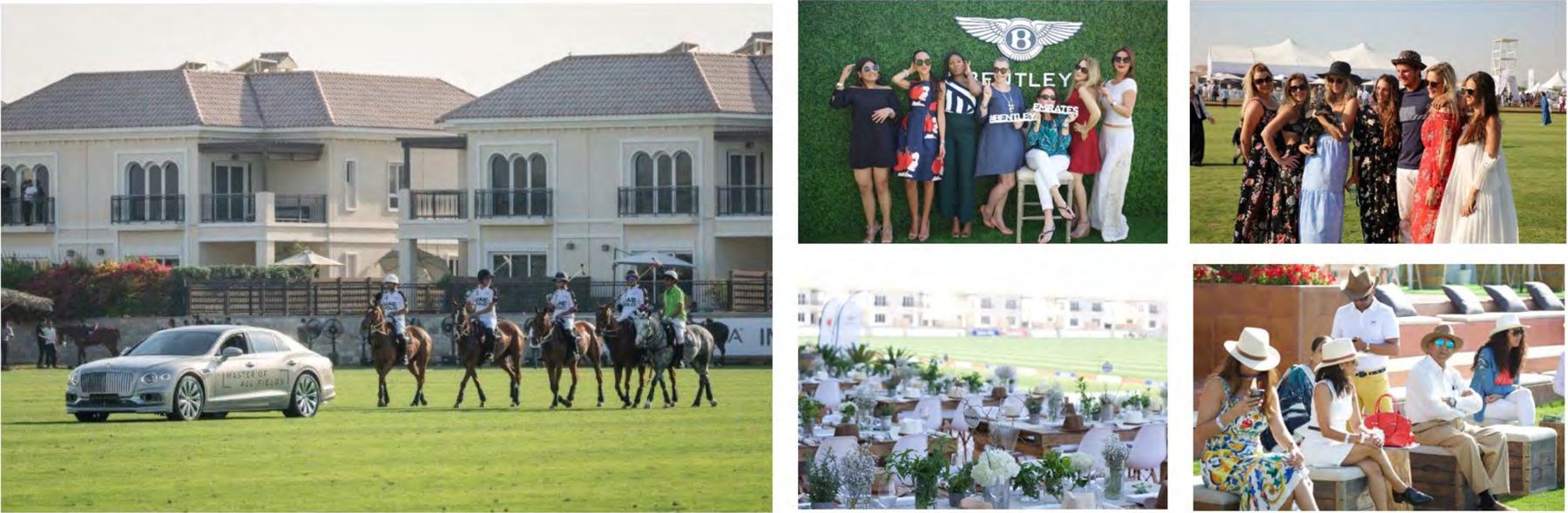 Bentley at the Dubai polo event with guests and hospitality